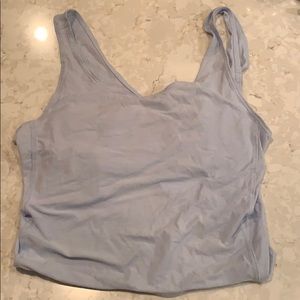 Lululemon crop tank tie top light blue